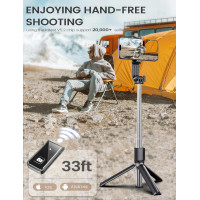 Штатив-палиця для селфі ANXRE ANXST01 з пультом управління, чорний (my-20172) Штатив-палиця для селфі ANXRE ANXST01 з пультом управління, чорний (my-20172)