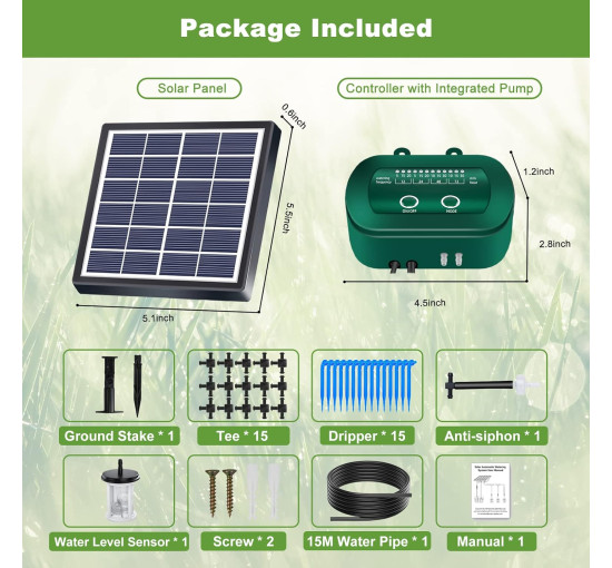 Система поливу YAHAMOO BSV-IC007 на сонячній енергії (my-20135)