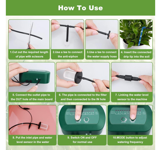 Система поливу YAHAMOO BSV-IC007 на сонячній енергії (my-20135)