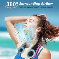 Складаний шийний вентилятор Colexy, 3-швидкісний, із зарядкою від міні-USB та світлодіодним дисплеєм, чорний (my-20022) Складаний шийний вентилятор Colexy, 3-швидкісний, із зарядкою від міні-USB та світлодіодним дисплеєм, чорний (my-20022)