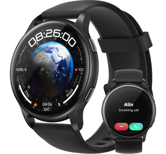 Смарт-часы Parsonver SR3-Noir HD-экран 44 мм, черный (my-20168)