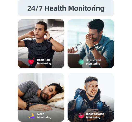 Смарт-часы Parsonver SR3-Noir HD-экран 44 мм, черный (my-20168)