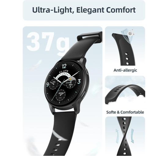 Смарт-часы Parsonver SR3-Noir HD-экран 44 мм, черный (my-20168)