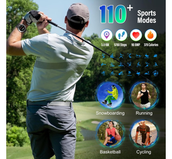 Смарт-часы Qecnato S10 водонепроницаемый IP68, черный (my-20167)