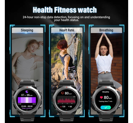 Смарт-часы Qecnato S10 водонепроницаемый IP68, черный (my-20167)