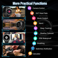 Смарт-часы Qecnato S10 водонепроницаемый IP68, черный (my-20167)