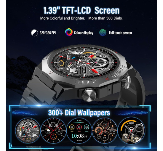 Смарт-часы Qecnato S10 водонепроницаемый IP68, черный (my-20167)