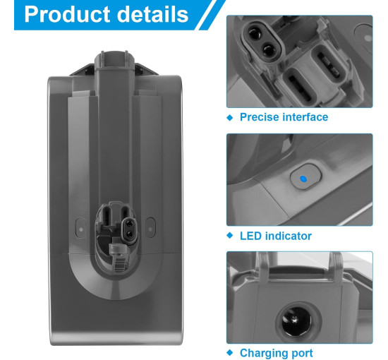 Змінний літій-іонний акумулятор Labtec V11 для Dyson V11 25,2 В 3900 мА·год (my-20113)