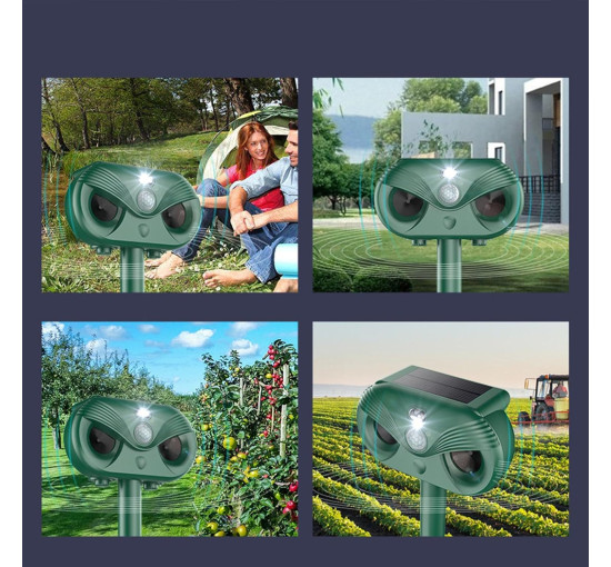 Сонячний відлякувач тварин Spizummp з датчиком руху, зелений (my-20184)