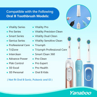Совместимые насадки Yanaboo SB-17A-Y8 для зубной щетки Oral B, 8шт. белый (my-20130)