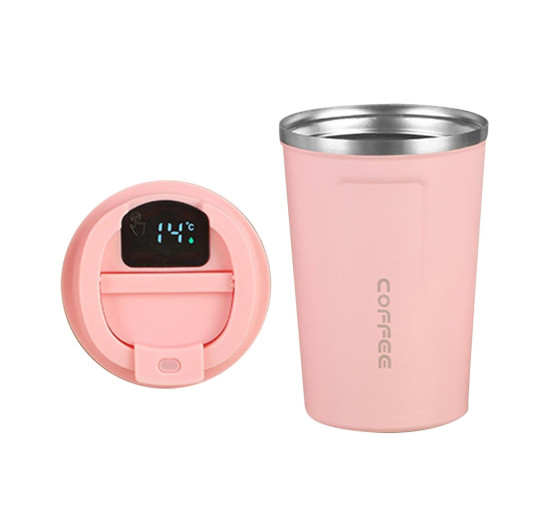 Стакан MERISHOPP с вакуумной изоляцией, 380 мл, розовый (my-20010)