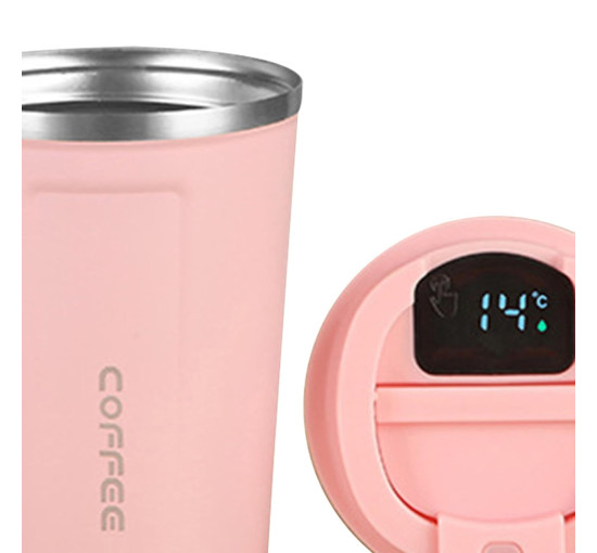 Стакан MERISHOPP с вакуумной изоляцией, 380 мл, розовый (my-20010)