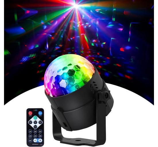 Светильник для дискотечного шара Generic ZQ04001 с дистанционным управлением, черный (my-20201)