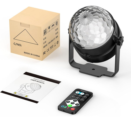 Светильник для дискотечного шара Generic ZQ04001 с дистанционным управлением, черный (my-20201)