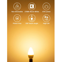 Світлодіодна лампа Lepro E14, 4,2 Вт, тепле біле світло 2700 К, упаковка з 6 шт. (my-20209) Світлодіодна лампа Lepro E14, 4,2 Вт, тепле біле світло 2700 К, упаковка з 6 шт. (my-20209)