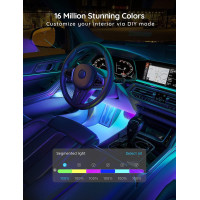 Світлодіодна стрічка Govee H7090 для автомобіля, інтелектуальне RGBIC-підсвічування салону автомобіля, DC 12 В (my-20050)