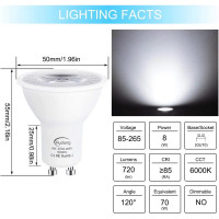 Світлодіодні лампи HYDONG BR16-SSDQB GU10 потужністю 8 Вт, холодний білий, 6000 К, упаковка з 10 шт. (my-20210) Світлодіодні лампи HYDONG BR16-SSDQB GU10 потужністю 8 Вт, холодний білий, 6000 К, упаковка з 10 шт. (my-20210)