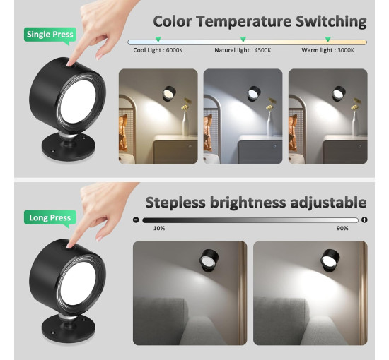 Світлодіодний настінний світильник Lightbiz X120, чорний (my-20181)