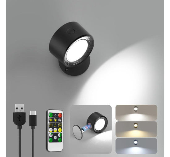 Світлодіодний настінний світильник Lightbiz X120, чорний (my-20181)