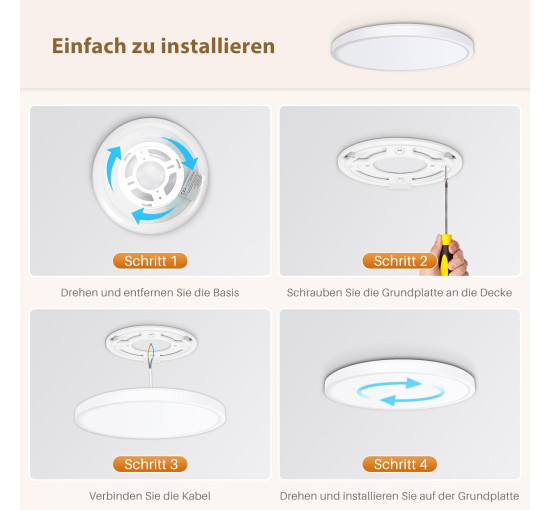 Светодиодный потолочный светильник ToyGlee с регулировкой яркости 18 Вт, белый (my-20098)