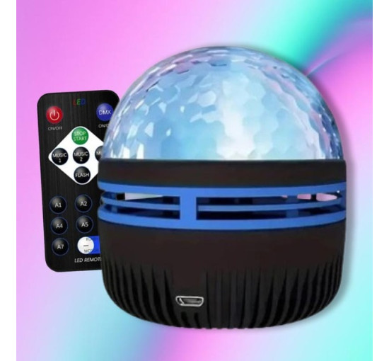 Светодиодный проектор Starry Galaxy музыкальный ночник с микрофоном и пультом, USB (my-20198)