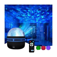 Світлодіодний проектор Starry Galaxy музичний нічник з мікрофоном та пультом, USB (my-20198)