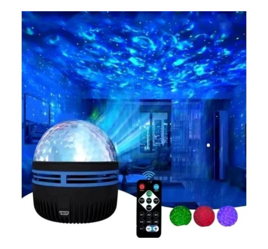 Светодиодный проектор Starry Galaxy музыкальный ночник с микрофоном и пультом, USB (my-20198)