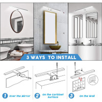 Світлодіодний світильник для дзеркала Aogled для ванної кімнати, 10 Вт, 6500 К (my-20208) Світлодіодний світильник для дзеркала Aogled для ванної кімнати, 10 Вт, 6500 К (my-20208)