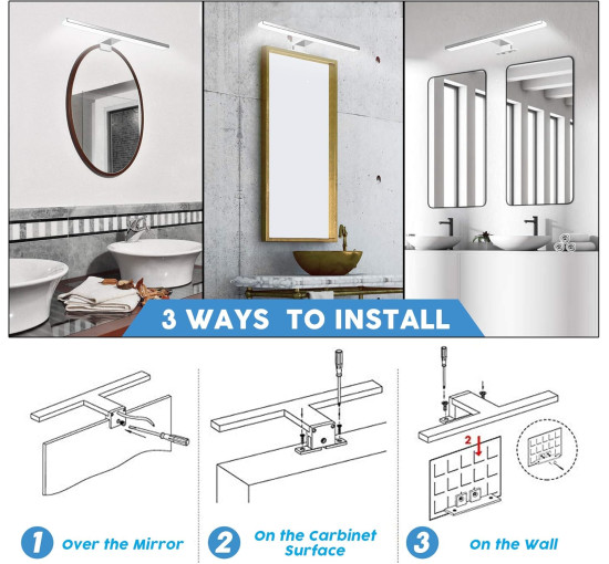 Светодиодный светильник для зеркала Aogled для ванной комнаты, 10 Вт, 6500 К (my-20208)