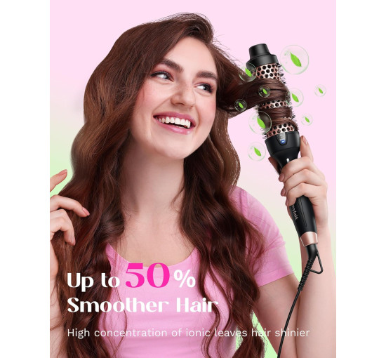 Термощітка Wavytalk 186 52 Вт з керамічним корпусом, рожеве золото (my-20115)