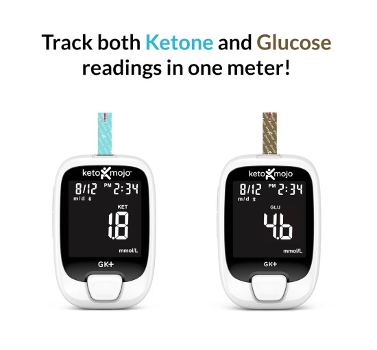 Тест-набір KETO-MOJO GK+ Bluetooth для визначення рівня глюкози та кетонів (my-20045)
