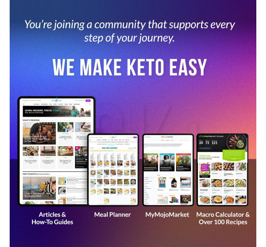 Тест-набір KETO-MOJO GK+ Bluetooth для визначення рівня глюкози та кетонів (my-20045)