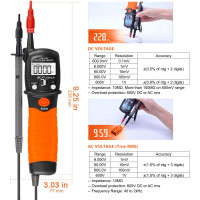 Тестер электрического напряжения AOPUTTRIVER AP-38B, мультиметр-ручка для проверки цепей, оранжевый (my-20030) Тестер электрического напряжения AOPUTTRIVER AP-38B, мультиметр-ручка для проверки цепей, оранжевый (my-20030)