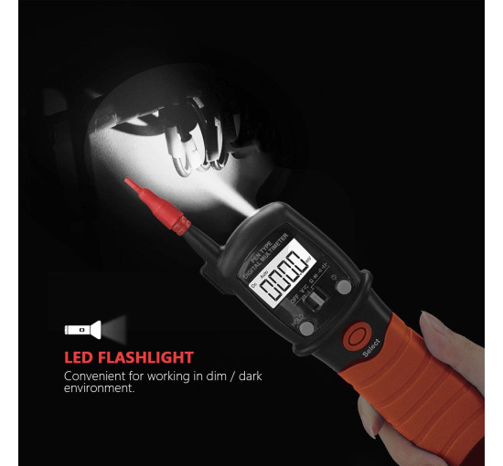 Тестер електричної напруги AOPUTTRIVER AP-38B, мультиметр-ручка для перевірки ланцюгів, помаранчевий (my-20030)