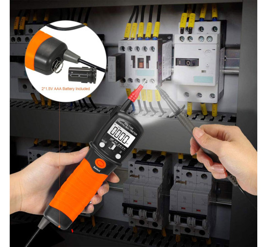 Тестер електричної напруги AOPUTTRIVER AP-38B, мультиметр-ручка для перевірки ланцюгів, помаранчевий (my-20030)