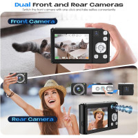 Цифрова камера Bofypoo DC308 4K, 48 МП, чорна (my-20125)