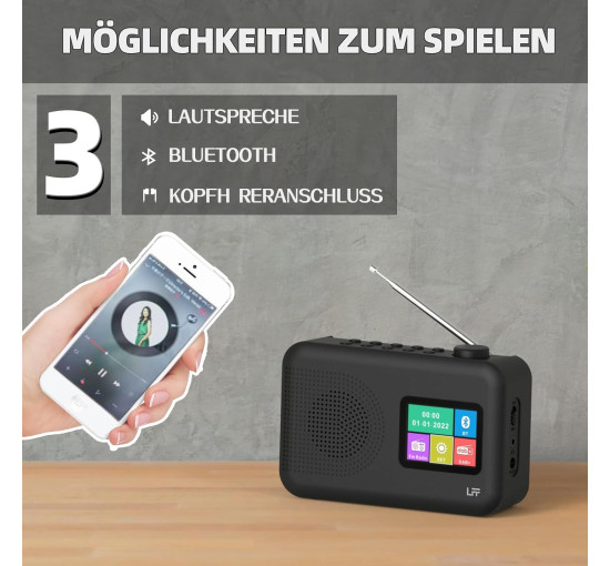 Цифровое радио LFF YT81107, FM, черный (my-20163)