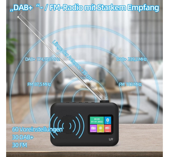 Цифровое радио LFF YT81107, FM, черный (my-20163)