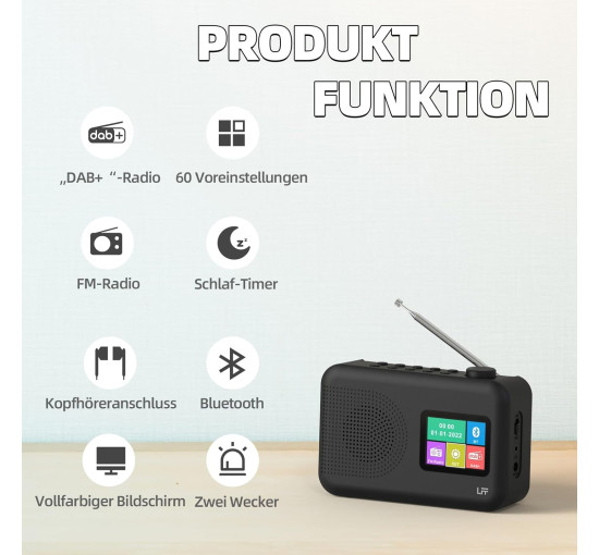 Цифровое радио LFF YT81107, FM, черный (my-20163)