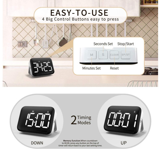 Цифровой кухонный таймер NOKLEAD NK5268, белый (my-20179)