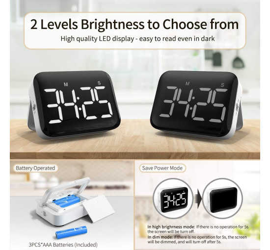 Цифровой кухонный таймер NOKLEAD NK5268, белый (my-20179)