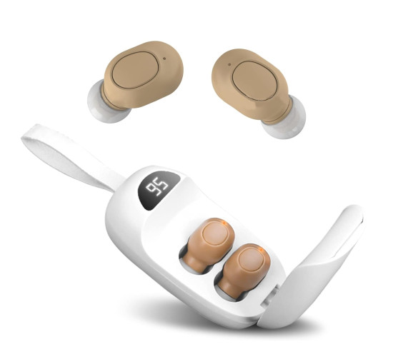 Цифровий слуховий апарат iKcess ZR-M95 зі світлодіодним дисплеєм, бежевий (my-20150)