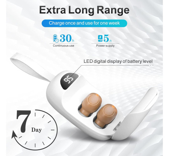 Цифровий слуховий апарат iKcess ZR-M95 зі світлодіодним дисплеєм, бежевий (my-20150)