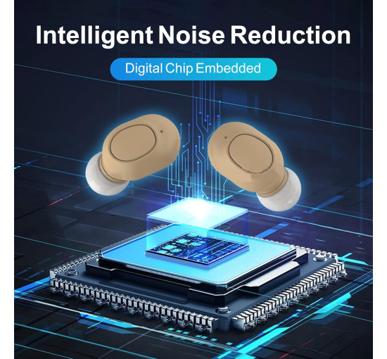 Цифровий слуховий апарат iKcess ZR-M95 зі світлодіодним дисплеєм, бежевий (my-20150)