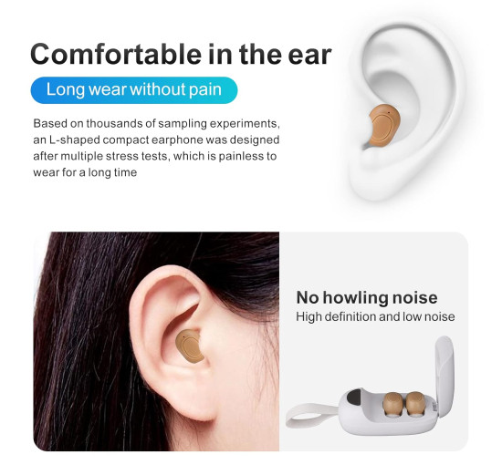 Цифровий слуховий апарат iKcess ZR-M95 зі світлодіодним дисплеєм, бежевий (my-20150)