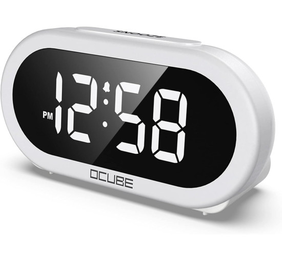 Цифровий світлодіодний будильник OCUBE UE128, білий (my-20152)