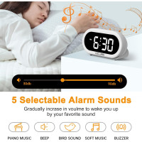 Цифровой светодиодный будильник OCUBE UE128, белый (my-20152)