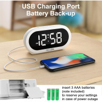 Цифровой светодиодный будильник OCUBE UE128, белый (my-20152)