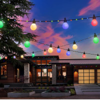 Вуличні сонячні гірлянди Litark PL17100 з 20 удароміцними лампами G40 - 10 м, 100 світлодіодів (my-20042)