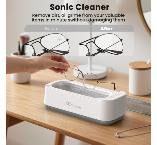 Ультразвуковая машина для чистки ювелирных изделий KECOOLKE SU-707A, 400 мл (my-20128)